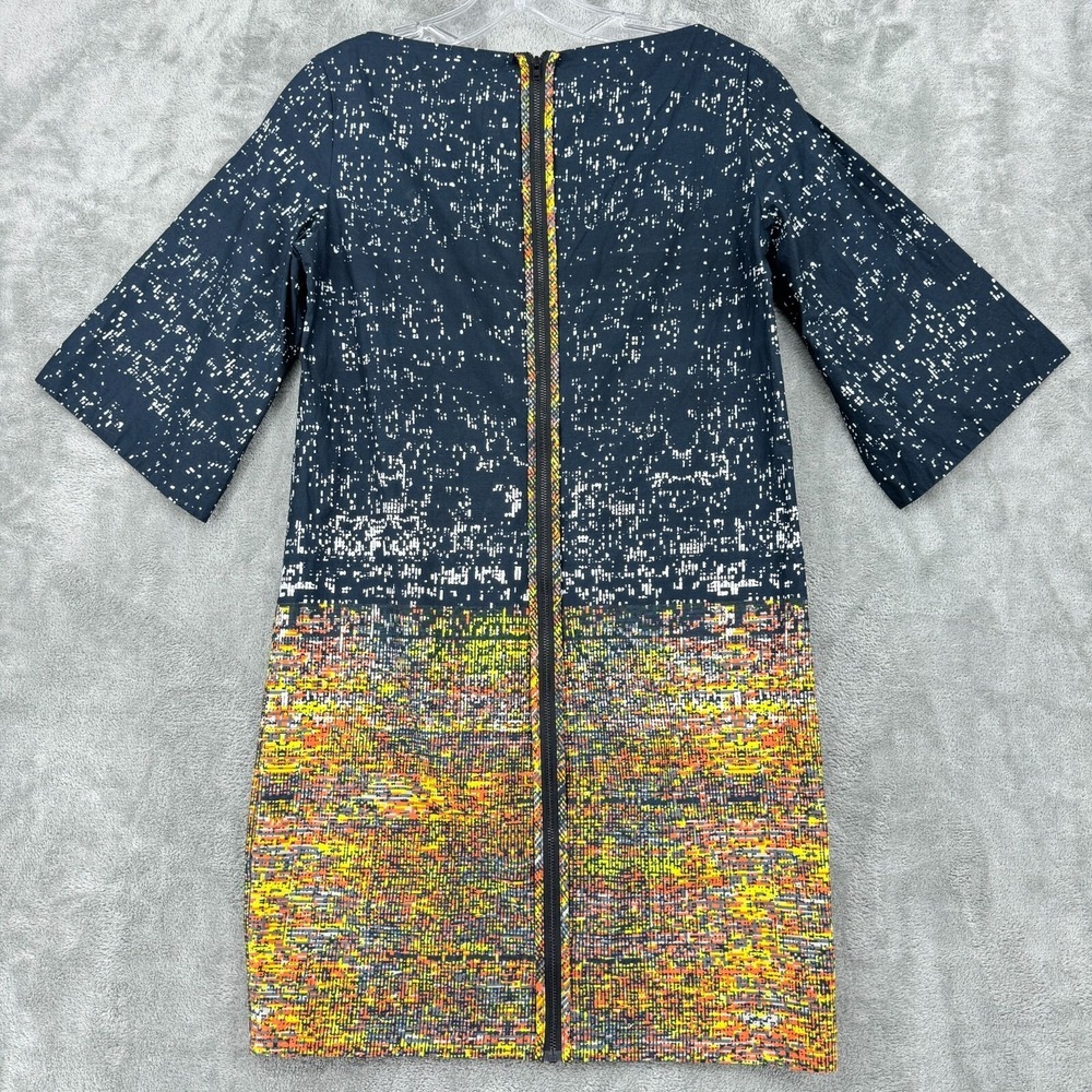 COS Community of Style Dress Womens 34 US 4 Bell Sleeve Abstract Sheath Full Zip - Picture 2 of 9